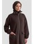 Yüksek Yaka Örme Giyçık 25KD1503 Kahverengi 4