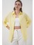 Kadın Oversize Viskon Gömlek 3785 - Sarı 2