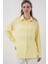 Kadın Oversize Viskon Gömlek 3785 - Sarı 4