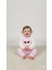 Bebek Kız Pembe Ren Geyiği Desenli Omuz Çıtçıtlı Peluş Takım Yumuşacık 2