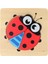 Uğur Böceği Şeklinde Ahşap Bultak Oyun Seti Eğitici Öğretici Oyun Set Bultak Puzzle Oyuncak 3