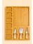 Bambu 4’lü Set – 3 Bıçak + 7 Bölmeli Servis Sunum Tahtası Peynir ve Kahvaltı Tahtası M-3072 4