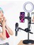 Çekim Işıklı Telefon Tutucu Makyaj Işığı Live Profesyonel Canlı 4 In 1 Işıklı Stand 1