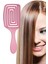 Kullanımı Kolay Dörtgen Bükülebilir Hafif Acıtmaz Pratik Saç Tarağı Pembe 1