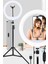 Youtuber LED Işıklı Tripod Selfie Makyaj Işığı Ring Light 10 Inç Halka Ring Light 10 Inç 3