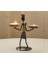 Kadın Figürlü Metal Ferforje Tealight Mumluk Ev Dekoru Süs El Üstünde Mumluk 2