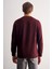 Bordo Uzun Kol Bisiklet Yaka Düz Pamuklu Comfort Fit Sweatshirt 1013255150 10