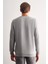 Gri Uzun Kol Bisiklet Yaka Düz Pamuklu Comfort Fit Sweatshirt 1013255150 10