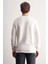 Krem Uzun Kol Bisiklet Yaka Düz Pamuklu Comfort Fit Sweatshirt 1013255150 10