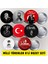 Milli Törenler 29 Ekim 10 Kasım 23 Nisan 19 Mayıs 8'li Iğneli Metal Yaka Rozet Seti 1