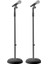Evrensel Kompakt Tabanlı Mikrofon Standı - 2,8 Ila 5 Ft Yüksekliği Ayarlanabilir Ağır Hizmet Tipi Hafif Stüdyo Zemin Ayaklı Mikrofon Tutucu, Standart 5/8" Mikrofon Adaptörü - (Çift) 1