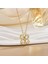 Yeni Kıdemli Işık Duygusu Lüks Mikro Set Zirkonya Bakır 18 Ayar Altın Kaplama Kolye Kolye Köprücük Kemiği Zinciri Takı ile Kadın Moda (Yurt Dışından) 1