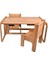 Iki Kişilik Çekmeceli Ahşap Çocuk Oyun & Aktivite Masa ve Sandalye Takımı - 18MM Ceviz Renk Mdf 4