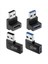 4 Paket USB 3 0 Adaptör Dikey Yukarı ve Aşağı Açısı Yatay Sol ve Sağ Açı USB Erkek Ila Dişi Genişletme Konnektörü (Yurt Dışından) 1