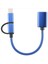 2&#39 De 1 USB 3 0 Otg Adaptör Kablo Tip C Mikro-Usb-Usb 3 0 Arayüz Dönüştürücü Şarj Kablosu Hat-Mavisi (Yurt Dışından) 1