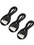 3x USB Kablosu 5 5mm / 2 1mm 5V Dc Namlu Kriko Güç Kablosu (Siyah 75CM) (Yurt Dışından) 1