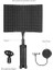 Yüksek Yoğunluklu Süngerli Mikrofon Izolasyon Ekranı 3 Panelli Katlanabilir Ön Cam Mini Rüzgarlık Panosu Stüdyosu Için Ses Yalıtım Kapağı Ses Emici Tripod Pop Filtreli Ekipmanı Mikrofon 2