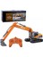 1551 1/14 Yüksek Kalite 15CH Rc Model Ekskavatör Paletli Kepçe Kazıcı Uzaktan Kumandalı Rc Iş Makinesi - 2.4g Full Fonksiyon Sesli ve Işıklı Turuncu (Uzun Kol) 1
