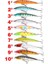10 Adet 10CM 9gr Rapala Minnow Sahte Olta Yem Seti 10 Farklı Renk Gerçekçi Görünüm Karbon Çelik İğne 2