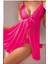 Kadın Seksi Fuşya Tül Gecelik ve Külot Takım 1