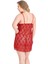 Büyük Beden Kırmızı Kısa Tül Gecelik 2