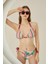 Yandan Bağlamalı Şık Tasarım Soft Tropikal Üçgen Bikini Takımı 1
