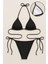 Venüsshopping- Kadın Siyah Yandan ve Boyundan Bağlamalı Bikini Mayo Takımı 1