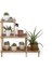 Katlı Ahşap Çiçeklik Rafı, Dekoratif Saksı Standı, Çiçeklik, Çiçek Sehpası, Çiçek Rafı, 79X72X29 Cm, Çok Amaçlı Bitki Organizatörü, Asude Home, No1 5