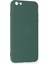 Iphone 6 Kılıf Nano Içi Kadife Silikon - Koyu Yeşil 3