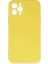 Iphone 12 Kılıf Nano Içi Kadife Silikon - Sarı 1