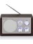 HRA-1245 Retro-Radyo Ukw ve Mw Tuner (Teleskop-Anten, Pil ile Çalışabilir), Kahverengi/gümüş 3