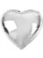 Kalp Şekilli Gümüş Renk Folyo Balon 45 cm 10 Adet 6