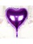 Kalp Uçan Balon Folyo Mor 80 cm 32 Inç 1