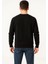 Erkek Üç Iplik Düz Bisiklet Yaka Sweatshirt - Siyah 3
