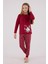 Kız Çocuk Yılbaşı Temalı %100 Pamuklu Uzun Kollu Bisiklet Yaka Pijama Takımı 1