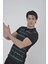 Erkek Yakalı Slim Fit Pike Çizgili T-Shirt - Siyah 3