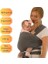 Sling Kanguru Esnek Wrap Sling Bebek Taşıma ŞALI%100 Pamuk Sertifikalı Antrasit 2