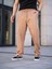 Erkek Keten Cepli Çıma Dikişli Jogger Buggy Pantalon Rahat Kalıp - Kahverengi 3