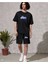 Erkek Baskılı Ikili Şort Takım - Siyah 1