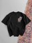 Erkek Baskılı Oversize T-Shirt - Siyah 3