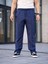 Erkek Keten Cepli Çıma Dikişli Jogger Buggy Pantalon Rahat Kalıp - Lacivert 2