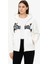Oversize Kapüşonlu Sweatshirt Hoodie 3 Iplik Şardonlu Pamuklu Kumaş, Önü Baskılı, Fermuarl� 3