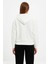 Oversize Kapüşonlu Sweatshirt Hoodie 3 Iplik Şardonlu Pamuklu Kumaş, Önü Baskılı, Fermuarl� 4