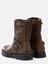Kahverengi Fermuarlı Tokalı Hakiki Yumuşak Deri Kadın Bot 4