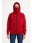 Samuray Ninja Çift Kapşonlu Zıp Fermuarlı Kanguru Çepli Hoodie Maske Detaylı Swetshirt - Kırm� 4