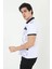Erkek Yakalı Slim Fit Baskılı T-Shirt - Beyaz 3