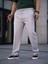 Erkek Keten Cepli Çıma Dikişli Jogger Buggy Pantalon Rahat Kalıp - Gri 4