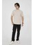 Unisex Bisiklet Yaka Slim Fit T-Shirt- Bej 4