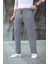 Erkek Paça Yırtmaçlı Burgu Selanik Dokulu Jogger Buggy Pantalon Rahat Kalıp - Gri 3