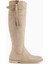 Galia Bej Süet Tokalı Kadın Çizme 1